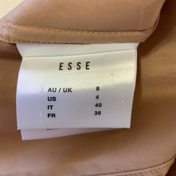 ESSE Studios Edition no. 4 Beige Tan Button Down Cotton Blouse sz 4 - Picture 6 of 8